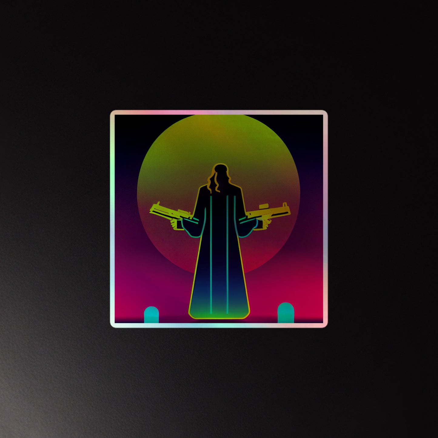LANDBACK Armed Jesus Holographic stickers